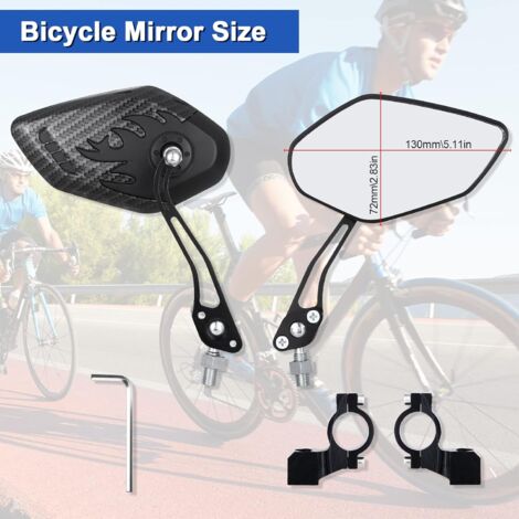 Lot De 2 Rétroviseurs Vélo [Gauche + Droite] - Miroirs Guidon Pour Vélo, Trottinette Électrique Et Cyclisme