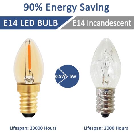 Honesorn Lot De 6 Ampoules LED E12, 4 W (équivalent à 60 W), Ampoules Chandelier Blanc Naturel