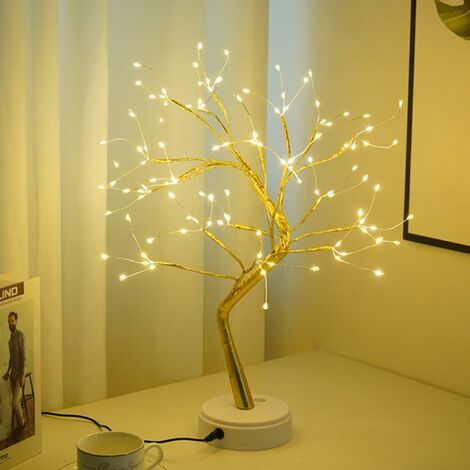 Arbre lumineux, lot de 2, branches lumineuses pour l'intérieur, avec 24 LED  blanc