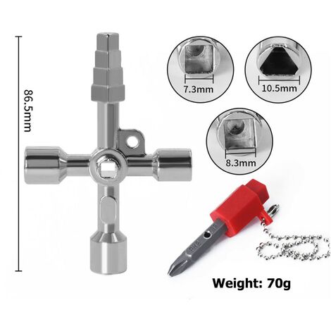 Clé Universelle 4 En 1, Clé Cruciforme Universelle Multifonction à 4