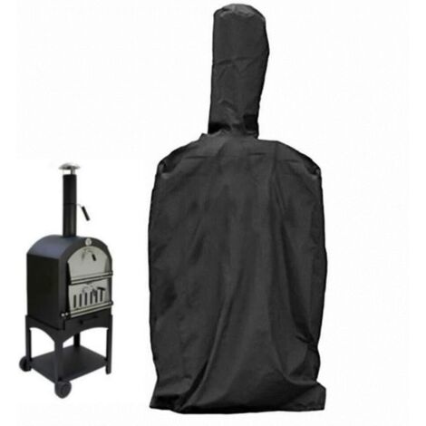 Aougo – Housse de protection pour four à pizza extérieur – Imperméable – Cordon de serrage – Noir 160x37x50cm – Contre intempéries (1/5)