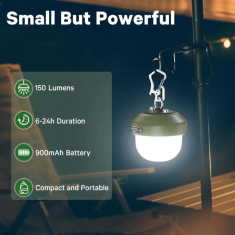 Wastou Lampe Camping LED – Rechargeable USB, 6 Modes, IPX4, 23h D'autonomie, Le Bon Plan !