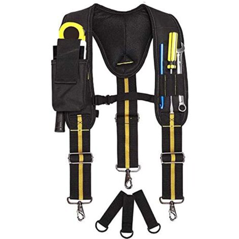 Ceinture Porte Outil Bretelles, Bretelles De Travail Porte, Outils Ceinture Bretelles Réglables Sangle à Outils Multi-poches Sacoche