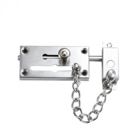 Chaîne de Porte, Anti-vol Porte Chaînes à Verrouillage, Verrou de Sécurité Coulissant pour la Famille, Hôtel, Appartement, Cour (1/5)