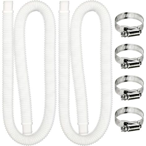 Tuyau de Rechange pour Piscine Hors Sol, Tuyau de Remplacement de Piscine avec 4 Colliers de Serrage en Métal, Tuyau de Filtre de Piscine (1/5)
