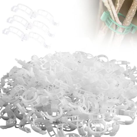 PFativant 100 Pcs Plante Tuteur Support De Jardin Clips Pour Les Légumes Tomate Vigne Tiges De Croissance Droit Plus Sain Environ 23mm PP Transparent
