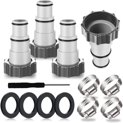 Adaptateur Tuyau Piscine, Adaptateur Piscine, Adaptateur Tuyau Piscine, Raccord pour Tuyau Piscine Ø 32 et 38 mm (1/5)