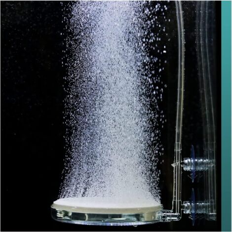 Pierre à air d'aquarium Nano Bubble Stone Kit avec valve de commande Silencieux Super High CO2 Diffuseur d'oxygène dissous(100 mm) (1/5)