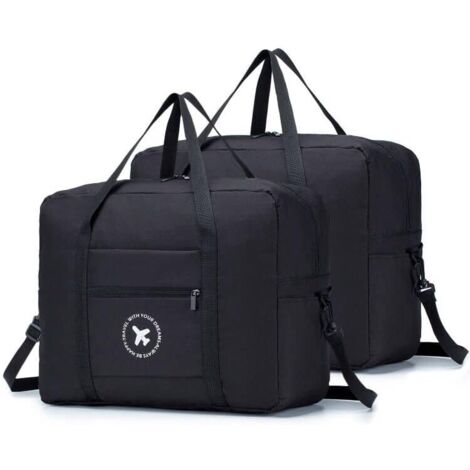 Sac De Cabine De Voyage 47L, Sac De Sport Gym Léger Et Solide, Noir, Burakh