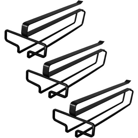 Porte-verres Vin 4 Porte-verres à Vin SAMSYOKI - Support Sous Placard Adhésif - Sans Perçage - Pour Cuisine Et Bar étagère Verres Suspendue