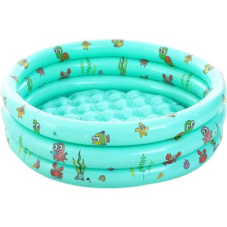 Piscine Enfant, Piscine Gonflable Ronde de 51 Pouces, Piscine Gonflable Extérieur Pataugeoire, Vert(130 x 35cm)