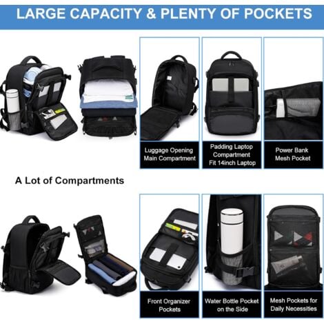 Sac à Dos Pour Hommes Voyage Cabine Avion 45x36x20 Easyjet Sacs à Dos Pour Femmes Sacs à Dos Pour Ordinateur Portable étanche Sacs De Randonnée