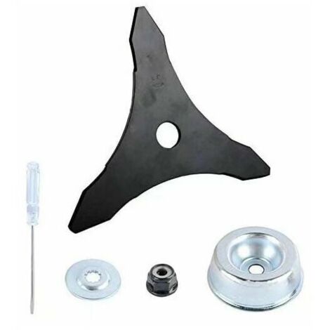 Aougo – Lame de débroussailleuse 3 dents 12" – Compatible Stihl et Echo – Coupe nette pour mauvaises herbes et bordures – Kit d'entretien inclus (1/5)