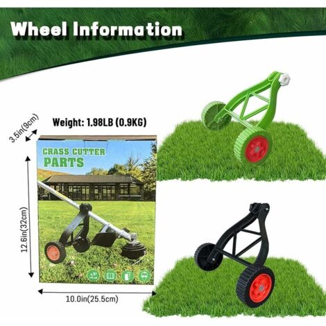 Roue de Support de Débroussailleuse Réglable en Hauteur en Plastique pour Coupe-bordures - Universel, Réglable, Confortable - Jardin Roue de Support de Débroussailleuse Réglable en Hauteur en Plastique pour Coupe-bordures - Universel, Réglable, Confortable - Jardin