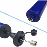 TONUNI Pompe à Air Portable, Kit De Gonflage Avec Aiguille, Buse, Tuyau D'extension Pour Football, Basket-ball, Volley-ball, Water-polo, Rugby, Exercice, Ballon De Sport, Natation, Gonflables (bleu