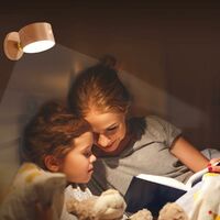 Applique Murale LED Rechargeable USB - 3 Luminosités, Touche Tactile - Rotative 360° - Pour Chambre, Couloir, Placard