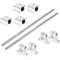 Arbre Linéaire 8mm X 250mm - Lot De 2 - Guidage Précision Acier - Pour Roulements Linéaires Et CNC