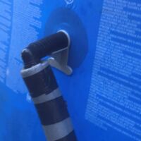 Support Tuyau Piscine Hors Sol ZoneYan Lot De 2 - Pour Tuyaux 30-37mm, Fixation Sans Perçage, Bleu