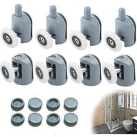 LOT DE 8 Roulettes Pour Porte De Douche - Diamètre : 23 Mm EUR 23,49