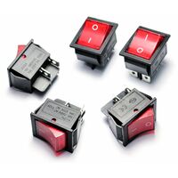 6PCS Interrupteur Basculant ON/OFF à 4 Bornes, Mini Bateau Commutateur