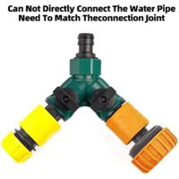 Connecteur De Robinet 3 Voies Avec Vannes Individuelles - Lot De 2, Pour Tuyau D'arrosage Et Irrigation - 4