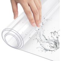 Aougo – Nappe transparente imperméable 2 mm – Rectangulaire 90x140 cm – Protection contre éclaboussures et rayures – Facile à nettoyer