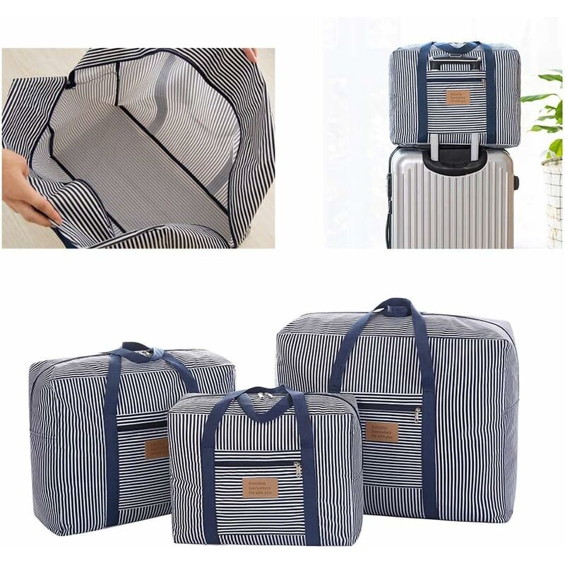 SVKBJROY Borsa Portaoggetti Grande, Impermeabile, Tessuto Oxford 600D, Borsa  da Viaggio, Ideale per Coperte, Trapunte, Cuscini, Vestiti, Trasloco, Blu,  423417 cm