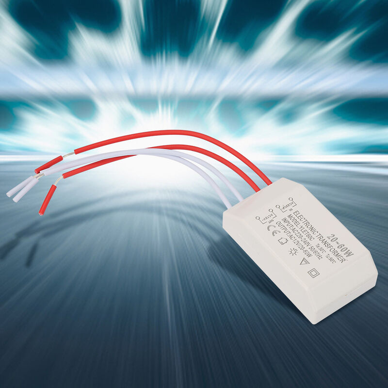 Transformateur électronique 220V à 12V - Puissance 20-60W - Pour Halogène Ou LED - Neuf