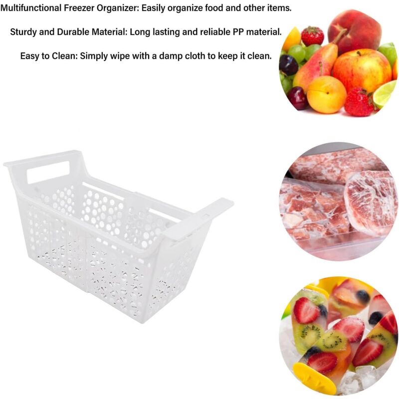 Paniers Rangement Fil Métallique Lot De 4 Paniers Rangement Métal - Organisateur Congélateur Et Placard Congélateur Coffre