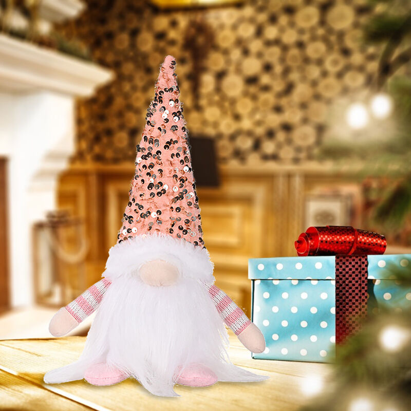 2 Gnomes De Noël Lumineux - Décorations Peluche Avec LED - Pour Sapin, Table, Fenêtre - Ambiance Festive