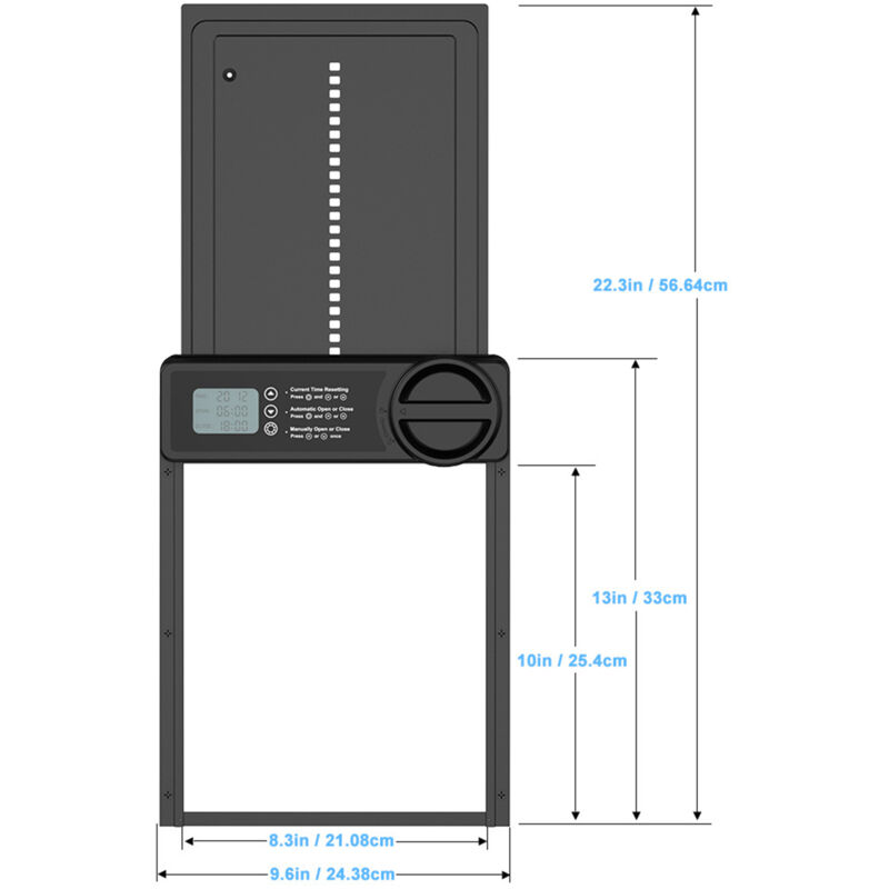 Clapet automatique pour poulailler, en alliage d'aluminium, porte de