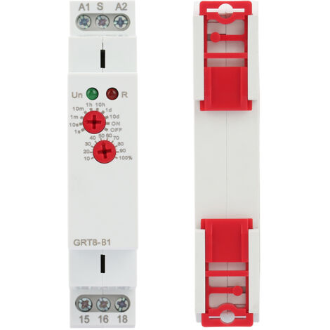 Relais Temporisé Mini GRT8-B1 Retard à L'arrêt - Pour Rail DIN, 220V AC, Idéal Automatisme