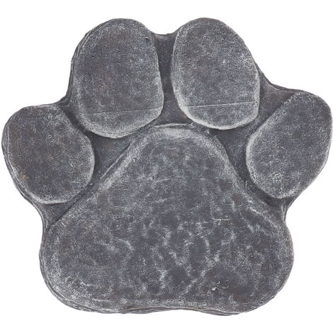 Pierre Commémorative d'impression de Patte, Belle Pierre Tombale Apaisante pour Chiens, Chien de Lettrage de Bricolage Résistant aux Intempéries Durable pour Le Jardin (Gris Roche) (1/5)