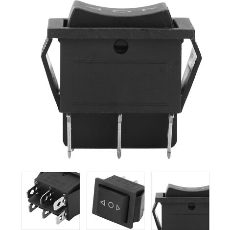 Interrupteur Etanche Interrupteur à Bascule Momentané 6 Broches - 3 Positions ON-OFF-ON, 15A/250V, Pour Voiture/bateau Interrupteur Leve Vitre