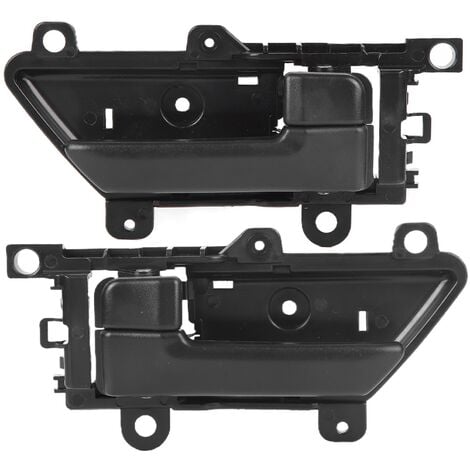 Lot De 2 Poignées De Porte Intérieures Pour Hyundai Accent 2007-2011 - Noir, Avec Bouton De Verrouillage