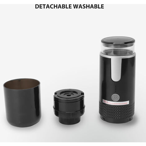 TONYSA Machine à café portable compatible avec les capsules de tasse K Café moulu Cafetière portable à commande manuelle pour le camping, la randonnée