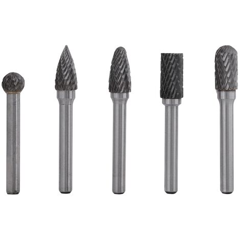 5 Fraises En Carbure De 100 Mm Pour Dremel Et Outils Rotatifs - Idéales Pour Métal, Bois, Sculpture Et Gravure | Lot économique