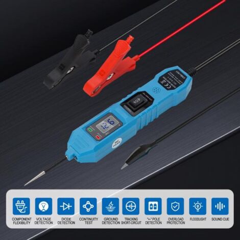 Testeur De Circuit Automobile EM285 6-24V - Sonde Électrique Avec Lampe Et Avertisseur
