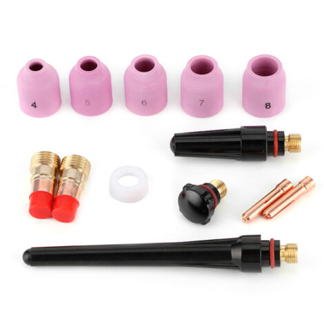 Shovelmty Kit 23 Pièces Pinces TIG + Lentilles Gaz + Gobelets Pyrex #12 - Accessoires Soudage DB WP17 WP18 WP26 Durable