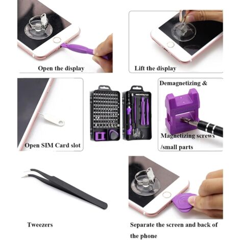 Set De Tournevis Magnétiques Pour IPhone - Écran Convexe 2.5, Universel, Neuf
