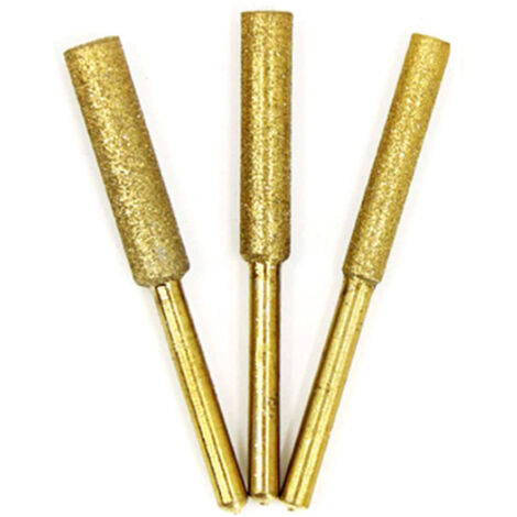 TONYSA Diamant Affuteur Affuteuse de Chaine Tronçonneuse,Lime à Pierre pour Scie à Chaîne,Gabarit Affutage Chaine,avec 4,8 mm pour Affûter et Poncer,8 Piezas