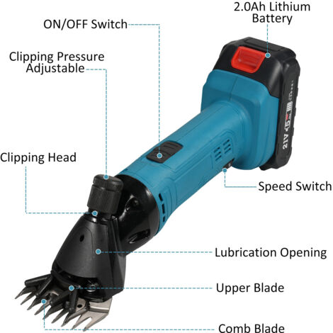 TONYSA 500W Tondeuse Mouton Electrique,Tondeuse à Moutons Machine avec 6 Vitesses Réglables,Machine de Cisaillement Professionnelle pour Tondeuse Animaux Laine Chèvre