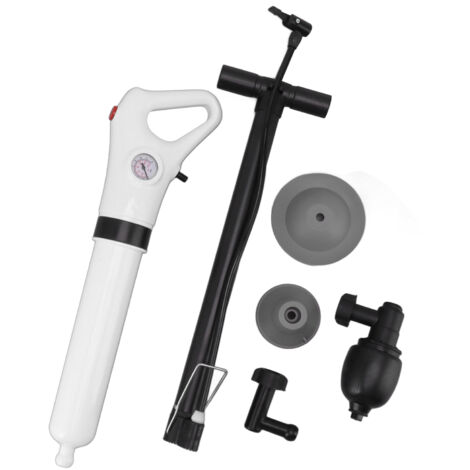 Kit De Déboucheur Haute Pression Pour Toilettes - Piston à Air 1-8 Bar, 4 Embouts, Fabriqué En Allemagne