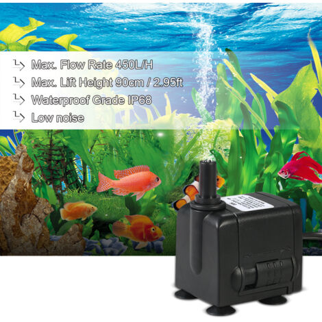 Pompe De Fontaine 450 L/H BARST JR-350LV – Silencieuse, Étanche, Adaptateurs Multi-tailles Pour Fontaine D'Eau Jardin Maison