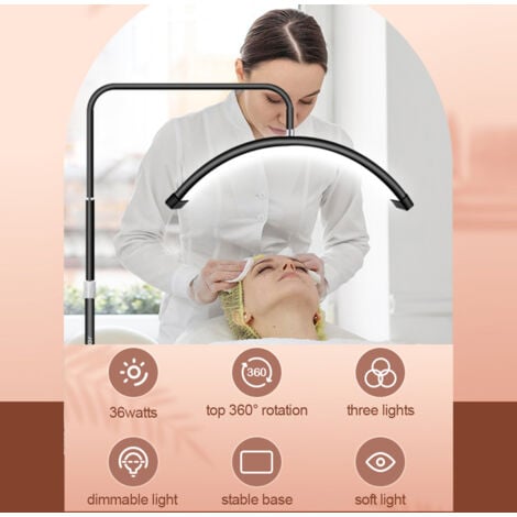 Lampe De Bureau à Ongles Demi-Lune, LumièRe LED 3000-6000k Pour Les Ongles, Lampe De