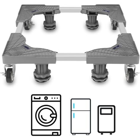 TONYSA Socle Linge Base de Sèche-linge Réglable avec 4 Roues , Support Machine à Laver Charge 100 kg, pour Électroménager, Réfrigérateur (1/5)