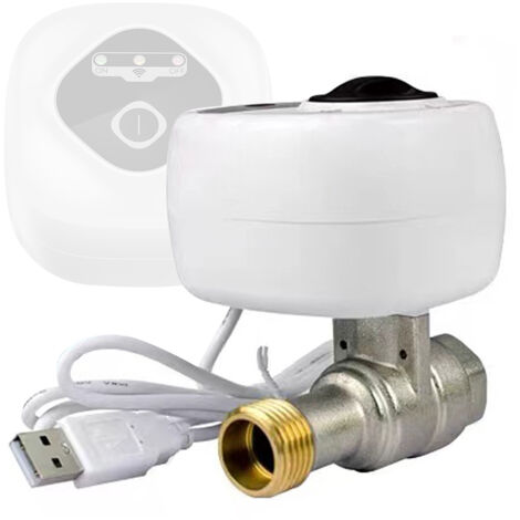 Tonysa – Vanne à boisseau sphérique 2 voies motorisée WiFi – DN15 – Contrôle automatique et alarme fuite – Compatible Alexa et Assistant (1/5)