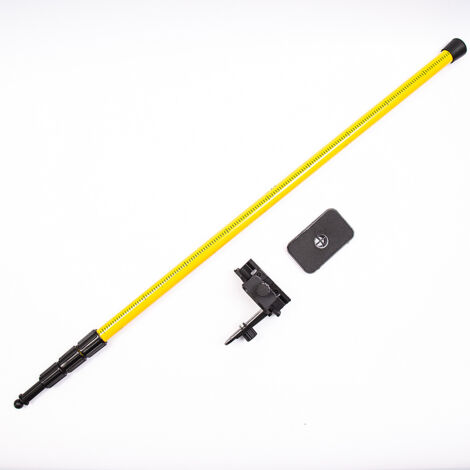 TONYSA Trépied de niveau laser, Max 4,0 m de hauteur réglable Barre de support télescopique Support de poteau télescopique 1/4'' , 1/5" Filetage Lift Support d'extension pour niveau laser (1/5)