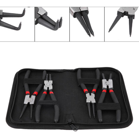 Ksvaye Lot De 4 Pinces Circlips 180mm - Pinces Serre Clips Avec Poignées Antidérapantes Et Sac De Rangement