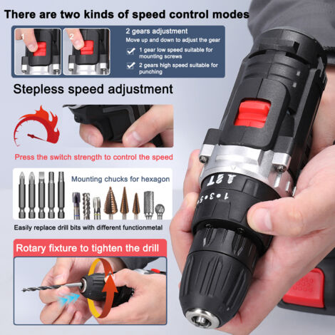 Visseuse Devisseuse Sans Fil, Perceuse Visseuse Sans Fil Avec 2